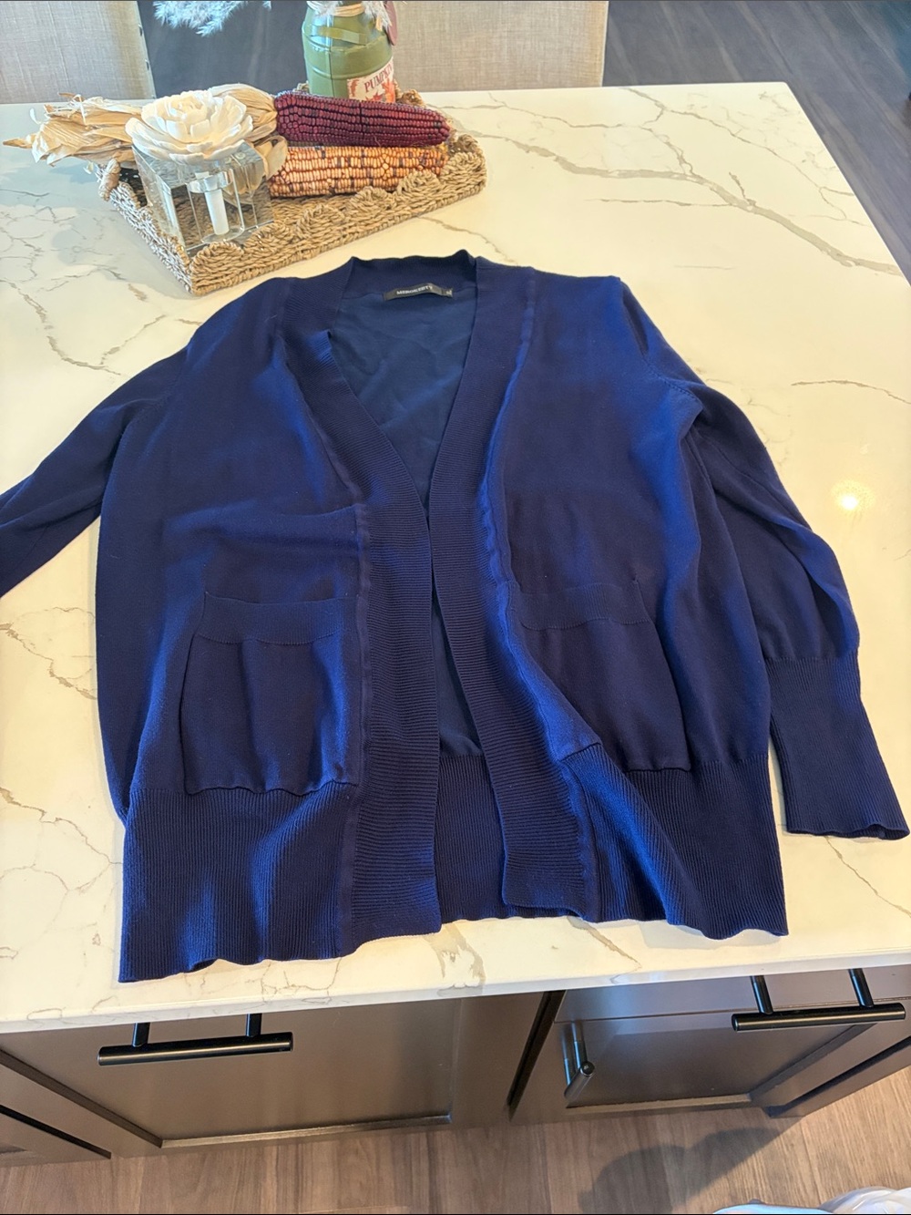 Women's Open-Front Cardigan in Navy